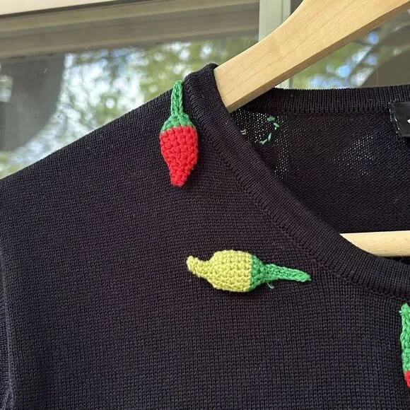 Christina Rotelli Cat Sweater Cat Fiesta 3D Size Small Mexican Margarita Vintage - Picture 7 of 12